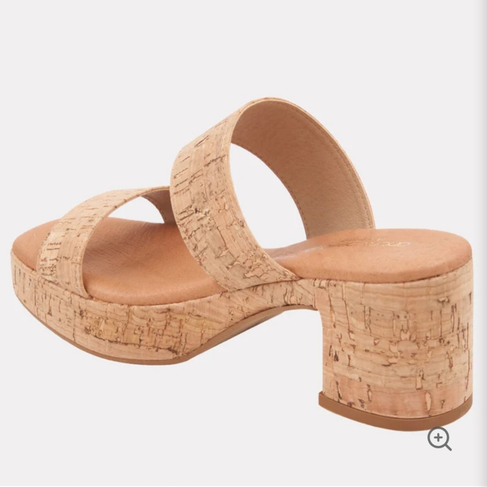 NIB! Andre Assous "Cairo" Cork Platform Mule 6/36 - Picture 4 of 9